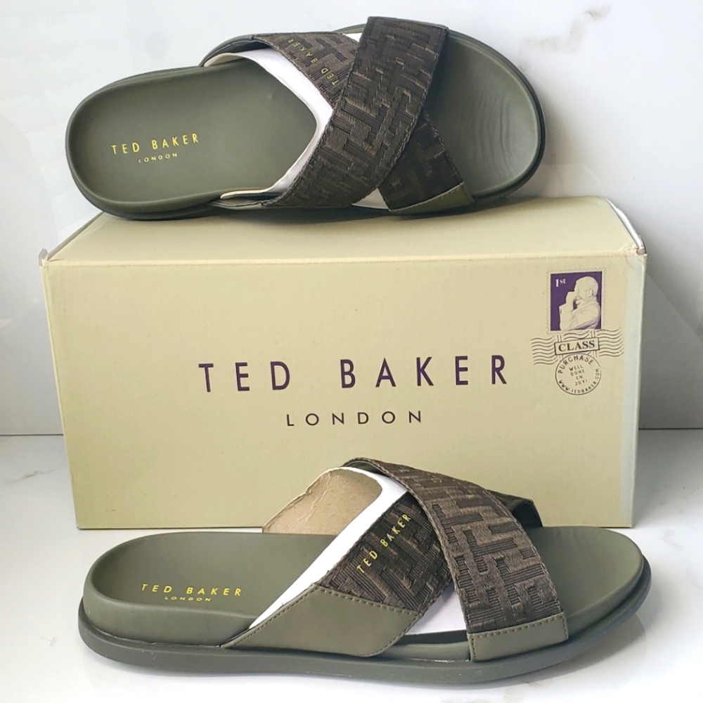TED BAKER LONDON Mablis Cross Strap Slide Men's